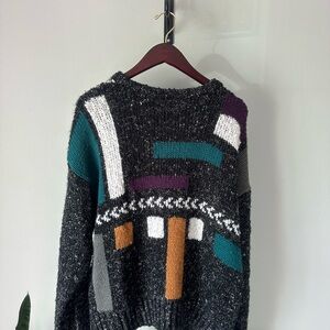 VTG Bachrach Multicolor Abstract Sweater